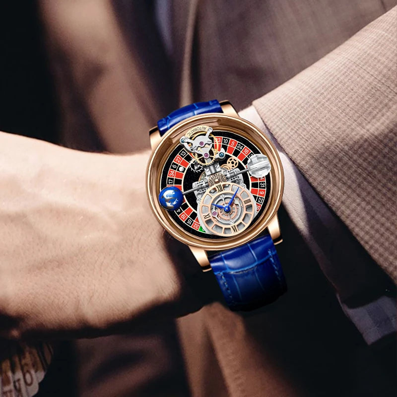 Celestial Elegance Roulette Watch - Pindu Design Men's Luxury Timepiece