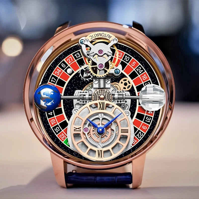 Celestial Elegance Roulette Watch - Pindu Design Men's Luxury Timepiece