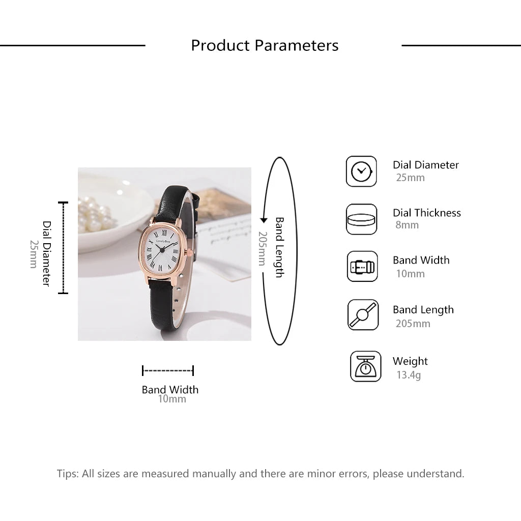 Elegance Duo: Chic Women's Quartz Watch and Bracelet Set - Luxurious Leather Style